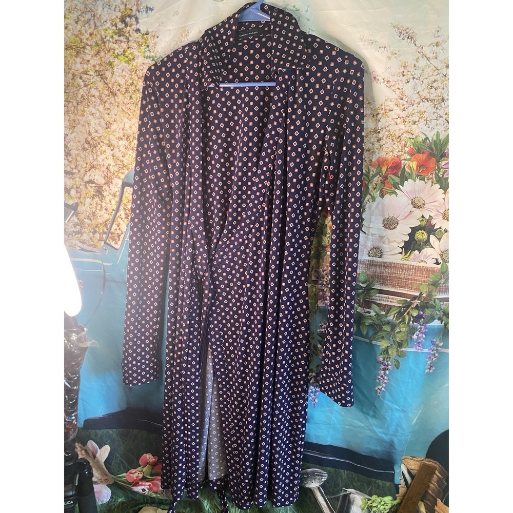 Tommy Hilfiger Women's Size 8 Blue Red White Tie Front Wrap Dress